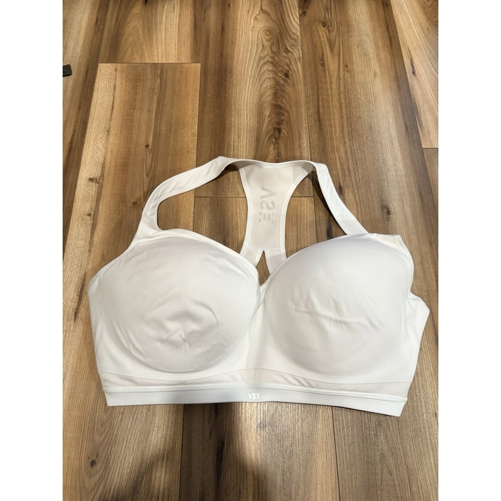 VSX Victorias Secret Sport Bra White 40DDD Underwire Padded Support